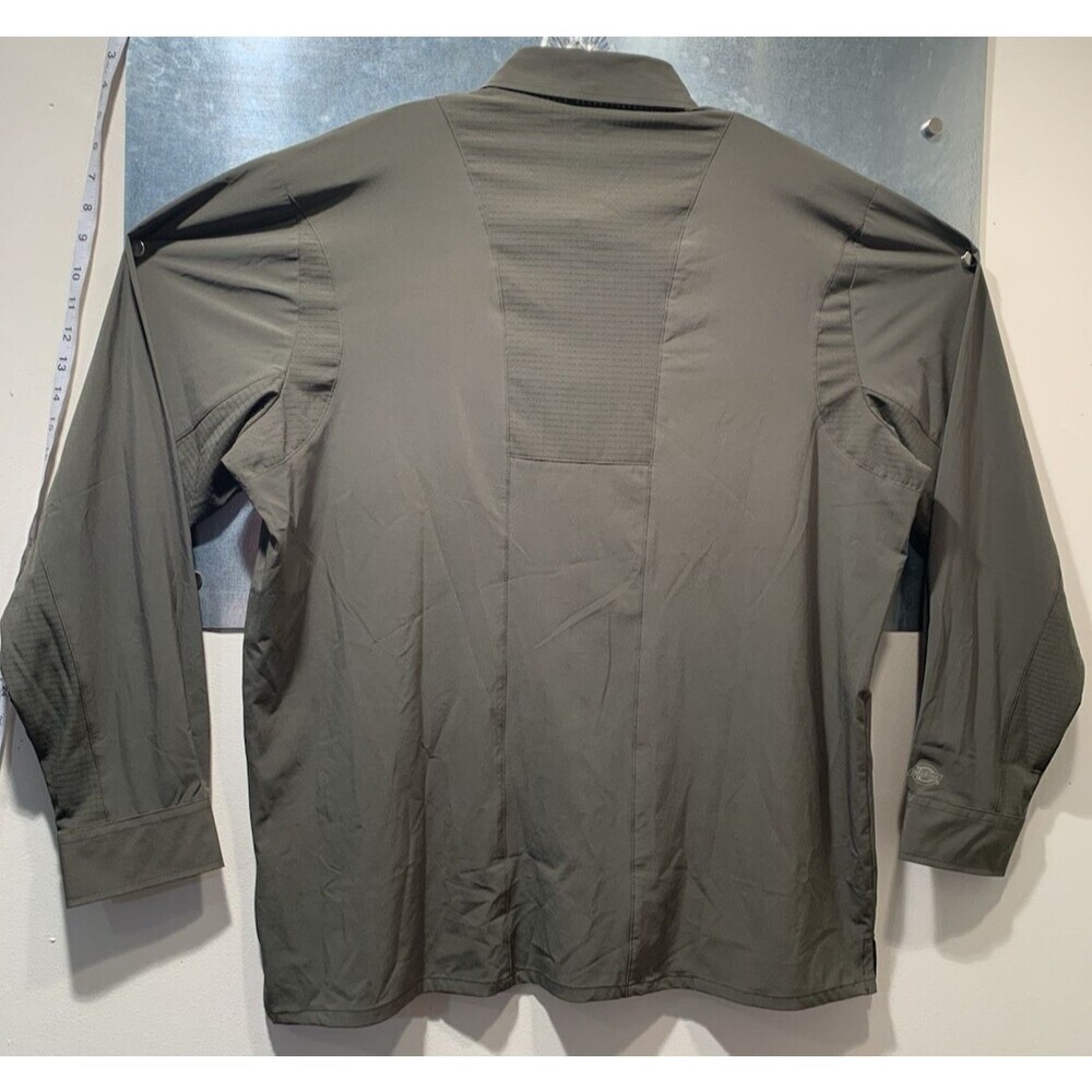 Dickies Vented Gray Long Sleeve Be Cool Performance Button Up Work Shirt 2XL - Picture 4 of 16
